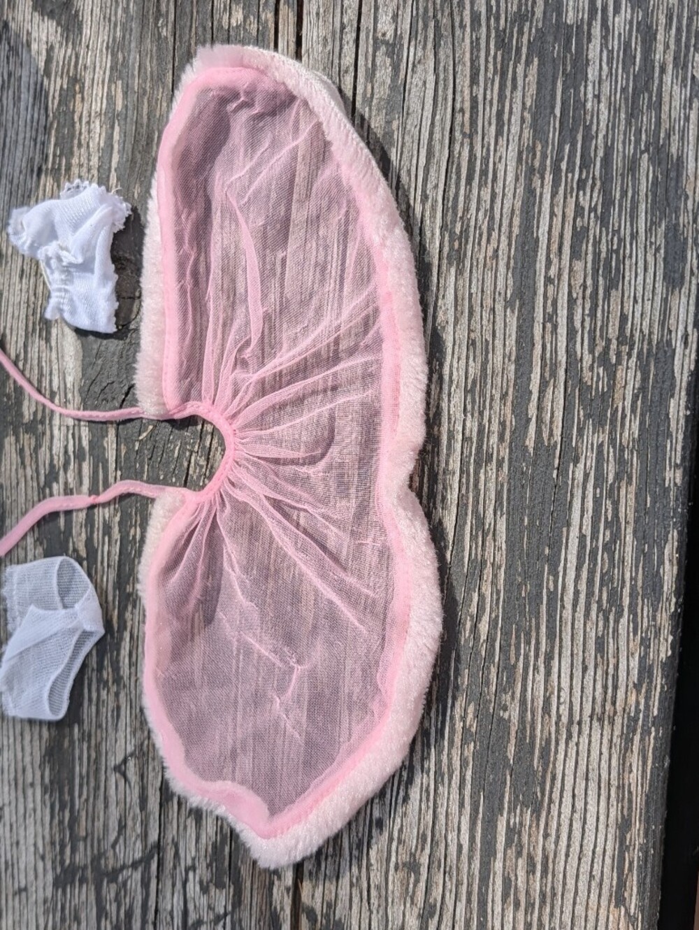 Barbie Pink Sheer Doll Cape with Fuzzy Trim